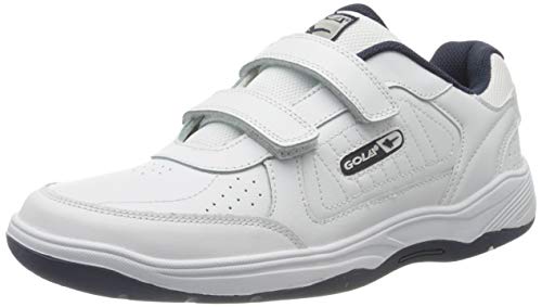 Gola Herren Ama202 Belmont Echtes Leder Klettverschluss Turnschuhe Weiß Klettverschluss EU 43 von Gola