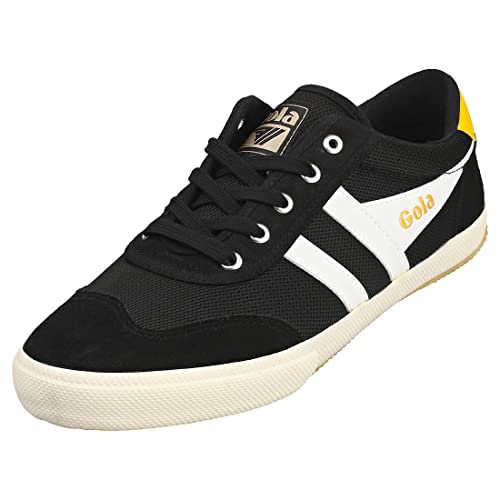 Gola Herren Badminton Mesh Sneaker, Black/White/Sun, 47 EU von Gola