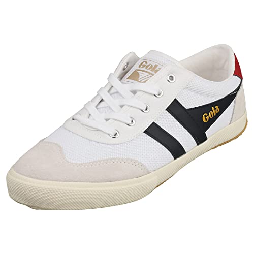 Gola Herren Badminton Mesh Sneaker, White/Navy/Deep Red, 45 EU von Gola