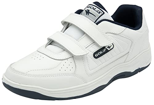 Gola Herren Belmont 2 Wide Twin BAR Walking Shoe, White/Navy, 42 EU Weit von Gola