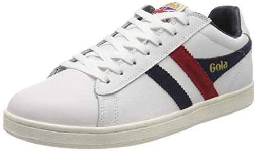 Gola Herren Equipe Sneaker, Weiß (White/Navy/Red Wx), 45 EU von Gola