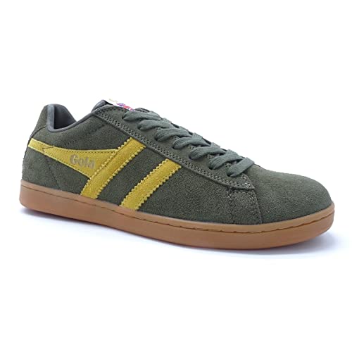 Gola Herren Equipe Wildleder Sneaker, Khaki Sun Gum, 44 EU von Gola