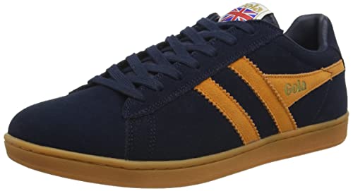 Gola Herren Equipe Suede Sneaker, Navy/Moody Orange/Gum, 42 EU von Gola