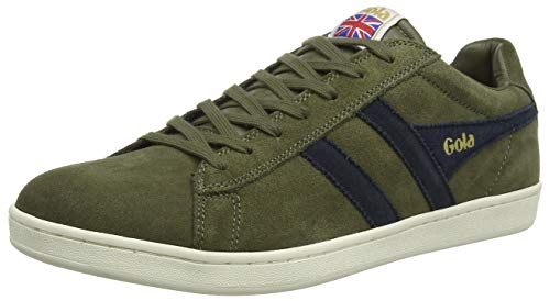 Gola Herren Equipe Wildleder Sneakers, knöchelfrei, Green Khaki Navy Ne, 44 EU von Gola