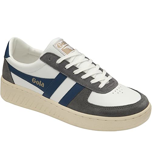 Gola Herren Grandslam Quadrant Sneaker, Weiße Esche, marineblauer Schatten, 43 EU von Gola