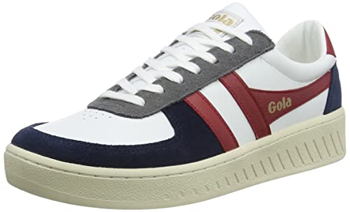 Gola Herren Grandslam Quadrant Sneaker, White/Navy/Deep Red/Ash, 40 EU von Gola