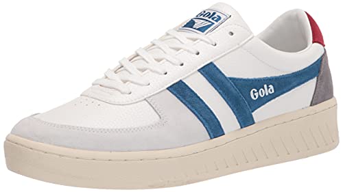 Gola Herren Grandslam Trident Sneaker, White/Marine Blue/Deep Red, 45 EU von Gola