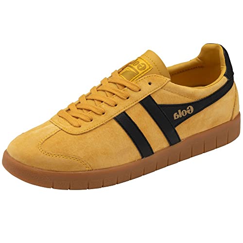 Gola Herren Hurricane Suede Sneaker, Sun/Black/Gum, 43 EU von Gola