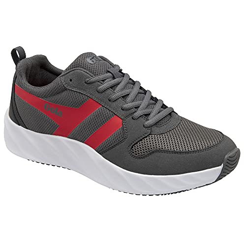 Gola Herren Lansen Road Running Shoe, Charcoal/Deep Red, 43 EU von Gola