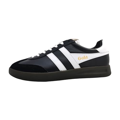 Gola Unisex Cyclone Leather Sneaker, Black/White/Dark Gum, 41 EU von Gola