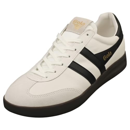 Gola Unisex Cyclone Leather Sneaker, White/Black/Dark Gum, 41 EU von Gola