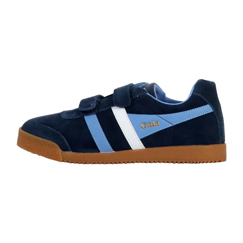 Gola Jungen Harrier Strap Sneaker, Marineblau, Weiß, 34 EU von Gola