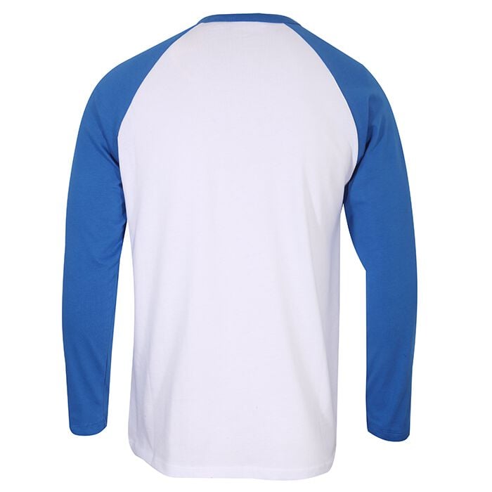 Gola Langarmshirt - Long Sleeve Raglan with Front Screen Print - Blue - S bis XXL - für Männer - Größe L - weiß/blau von Gola