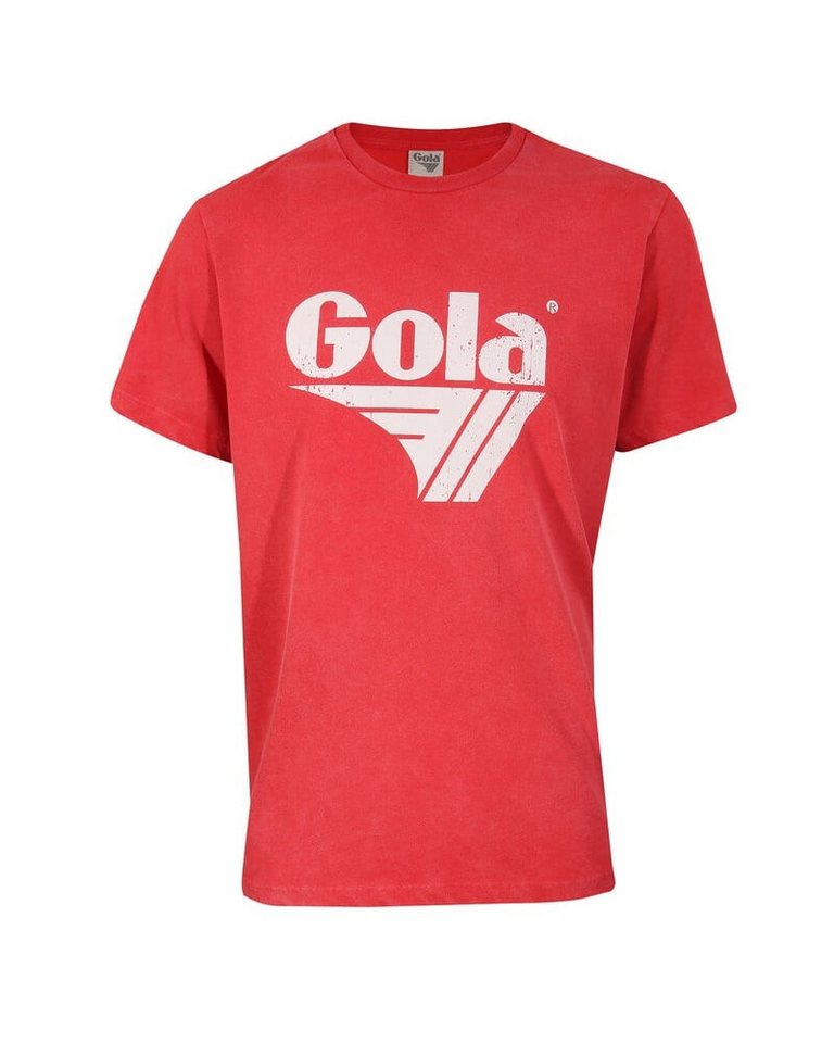 Gola T-Shirt Logo Print Washed (Baumwolle) rot Herren von Gola
