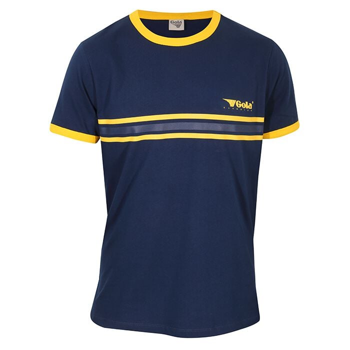 Gola T-Shirt - Ringer T-shirt with Printed Stripes and Chest Logo Navy - S bis XXL - für Männer - Größe XXL - navy von Gola