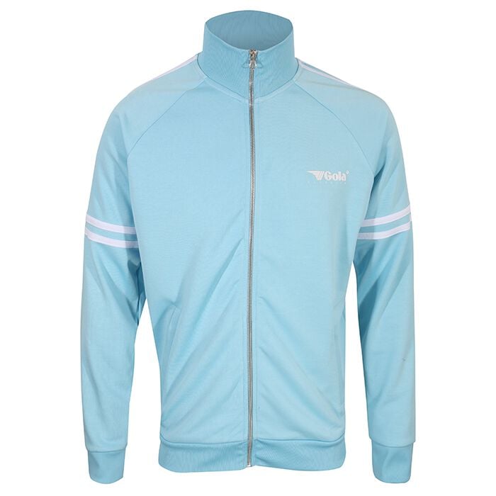 Gola Trainingsjacke - Zipped Raglan Track Top with Over Arm Stripes - Sky Blue - S bis XXL - für Männer - Größe S - hellblau Gola Trainingsjacke - Zipped Raglan Track Top with Over Arm Stripes - Sky Blue - S bis XXL - für Männer - Größe S - hellblau von Gola