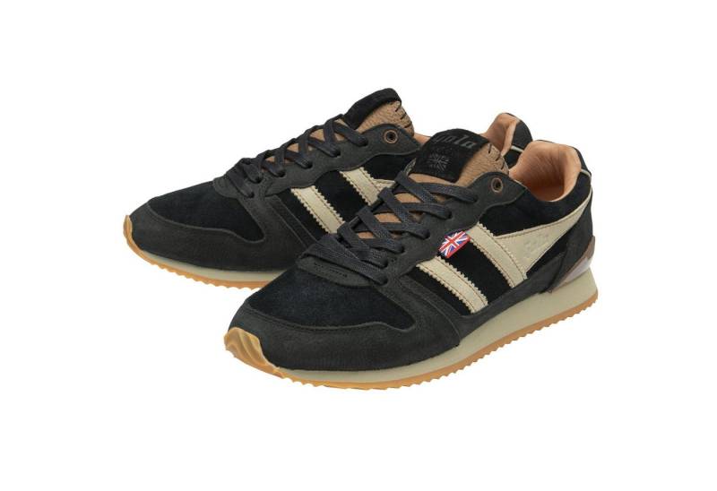 Gola Trophy Cambridge 2025 - Made in England - schwarz/hellbraun Herren Sneaker von Gola