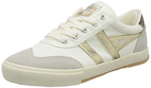 Gola Unisex Badminton Sneaker, Off White/Gold, 36 EU Gola Unisex Badminton Sneaker, Off White/Gold, 36 EU von Gola