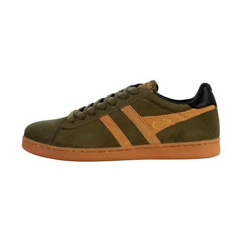 Gola Unisex Equipe II Suede Sneaker, Khaki/Tobacco/Black, 42 EU von Gola