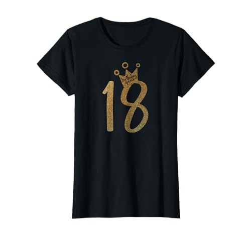 Süßes goldenes Shirt zum 18. Geburtstag für Mädchen T-Shirt Süßes goldenes Shirt zum 18. Geburtstag für Mädchen T-Shirt von Gold 18th Birthday TShirt Queen Shirt
