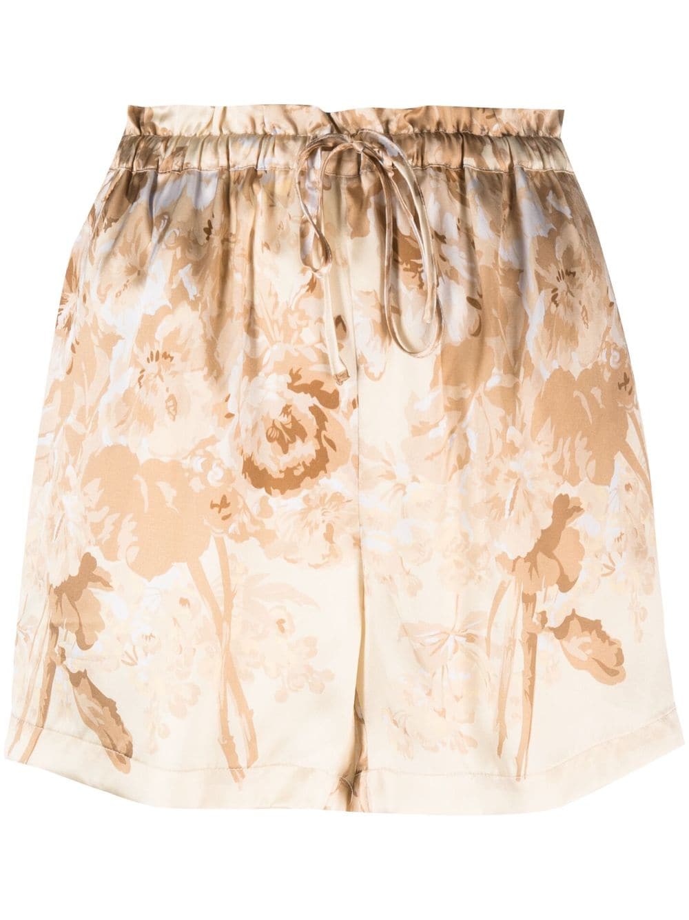 Gold Hawk Seidenshorts mit Blumen-Print - Nude von Gold Hawk