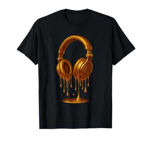 Music DJs Producer Design - Goldene Kopfhörer Kinder T-Shirt Music DJs Producer Design - Goldene Kopfhörer Kinder T-Shirt von Gold Melting Headphones Gifts