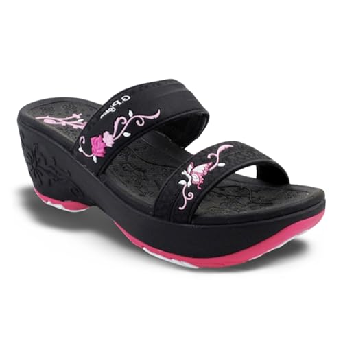 Gold Pigeon Shoes Bequeme Keilsandalen, Damen, Plateau-Sandalen, lässig, Sommer, Strand, Keilabsatz, 7 cm, 8531 Fuchsia-22, 5-5.5 Gold Pigeon Shoes Bequeme Keilsandalen, Damen, Plateau-Sandalen, lässig, Sommer, Strand, Keilabsatz, 7 cm, 8531 Fuchsia-22, 5-5.5 von Gold Pigeon Shoes