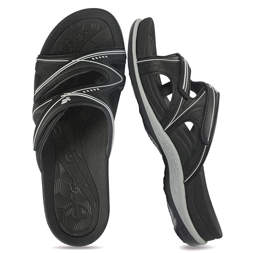 Gold Pigeon Shoes SIGNATURE Comfort Walking Ergonomische Slides Sandalen für Damen, Schwarz, 5.5-6 Gold Pigeon Shoes SIGNATURE Comfort Walking Ergonomische Slides Sandalen für Damen, Schwarz, 5.5-6 von Gold Pigeon Shoes