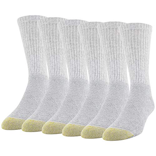 Gold Toe Herren 656S Cotton Crew Athletic Socken, mehre Paare, Large von Gold Toe