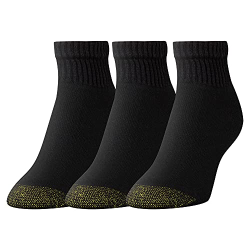 Gold Toe Damen 3er-Pack Ultratec Qurarter Socken - Schwarz - von Gold Toe