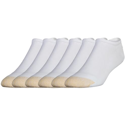 Gold Toe Herren 656f Baumwoll, sichtbar, mehrere Paar Freizeit-Socken, Weiß, X-Large (6er Pack) von Gold Toe