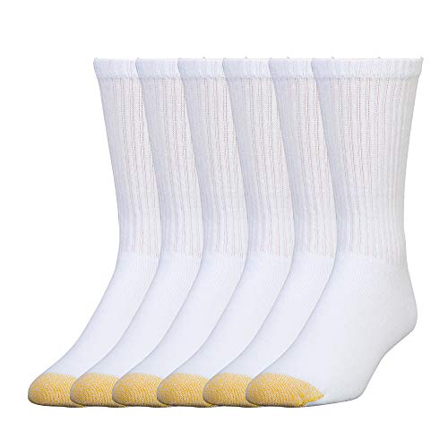 Gold Toe Herren 656S Cotton Crew Athletic Socken, mehre Paare, Large von Gold Toe