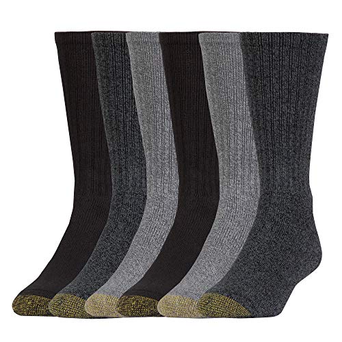 Gold Toe Herren Harrington Crew Socks, Multipairs Lssige Socken, Anthrazit/Light (6 Paar), L EU von Gold Toe