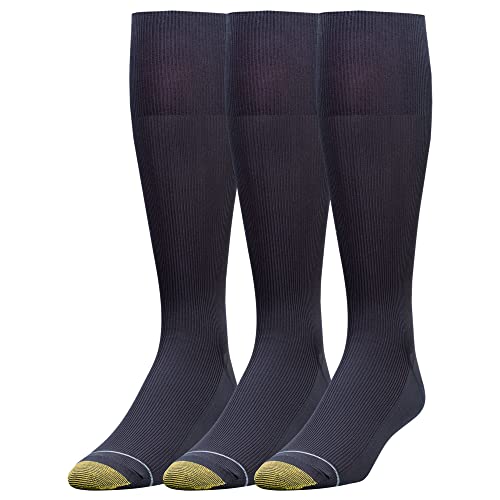 Gold Toe Herren Metropolitan Wadenkleid Socken 3 Paar, navy, Large von Gold Toe