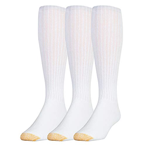 Gold Toe Herren Ultra Tec Performance Over-the-wadensocken, Mehrere Paar Socken, Weiß (3 Paar), L EU von Gold Toe