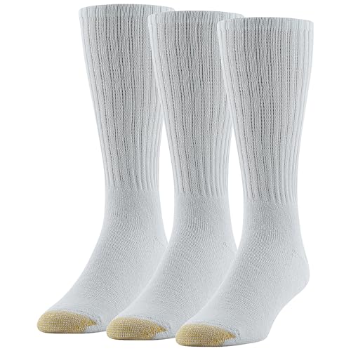 Gold Toe Herren Ultra Tec Performance Crew Athletic, Multipair Socken, Weiß (3 Paar), Large (3er Pack) von Gold Toe