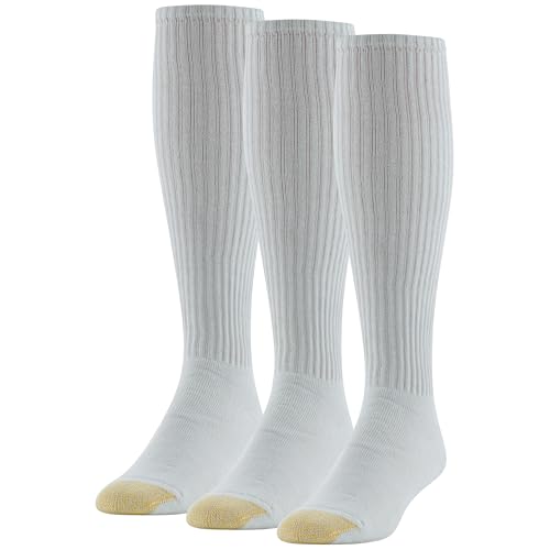 GOLDTOE Herren Ultra Tec Performance Over-The-Calf Sportsocken, Multipairs, Weiß (3 Paar), X-Large, Weiß (3 Paar) von Gold Toe