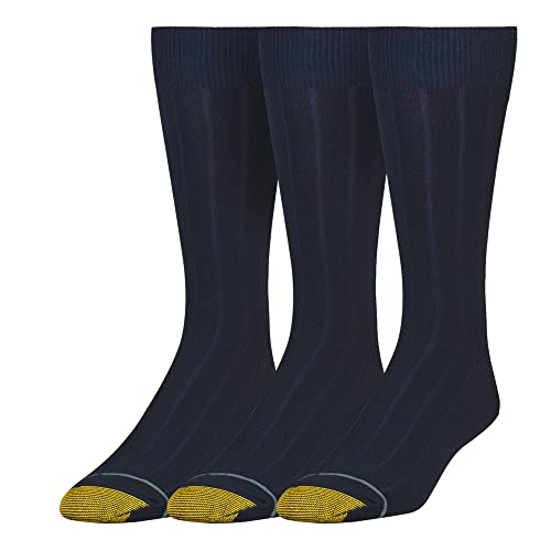 Gold Toe Herren Hampton Socken 3 Paar, navy, Large von Gold Toe