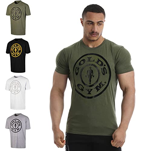 Gold's Gym Herren Ggts149 Gym T-Shirt, Army/Schwarz, XL von Gold's Gym