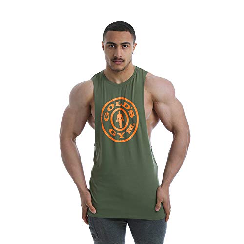 Gold's Gym Herren Gold’s Gym GGVST142 Mens GymSoft Vest Weste, Khaki, L von Gold's Gym