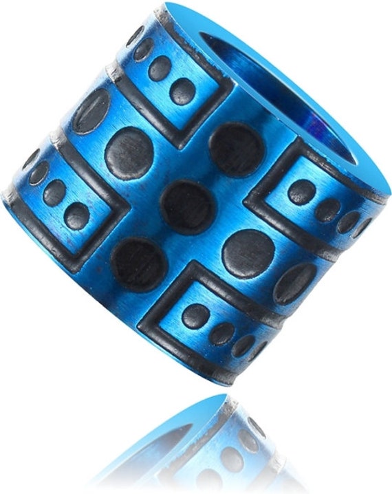 Beads Perlen Bart Perle Edelstahl Diy Metall Großloch 6mm Designperlen Cnc Firestone Nr. 33 von Gold77de