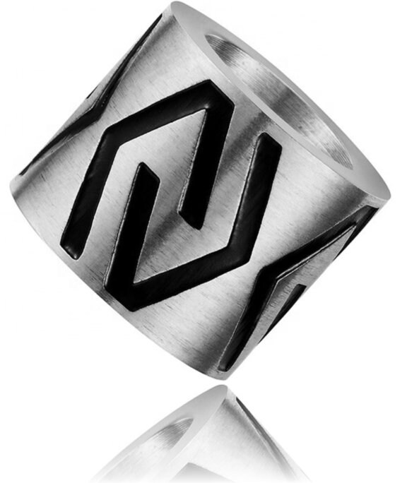 Beads Perlen Bart Perle Edelstahl Diy Metall Großloch 6mm Designperlen Cnc Firestone Nr. 43 von Gold77de