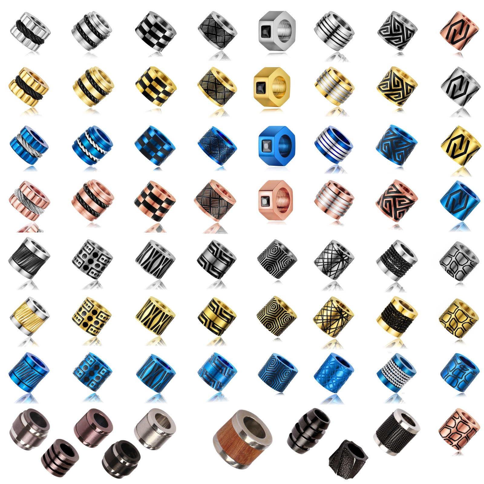 Beads Perlen Bart Perle Edelstahl Diy Metall Großloch 6mm Designperlen Cnc Firestone Nr.18 Beads Perlen Bart Perle Edelstahl Diy Metall Großloch 6mm Designperlen Cnc Firestone Nr.18 von Gold77de