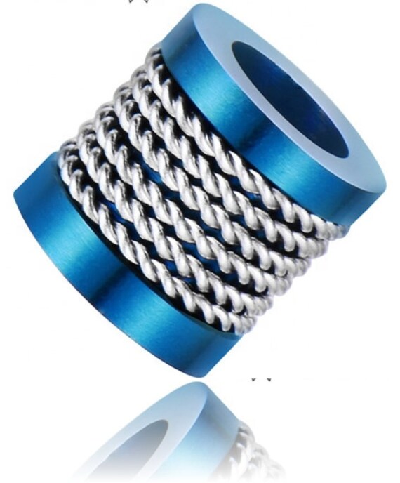 Beads Perlen Bart Perle Edelstahl Diy Metall Großloch 6mm Designperlen Cnc Firestone Nr.41 von Gold77de