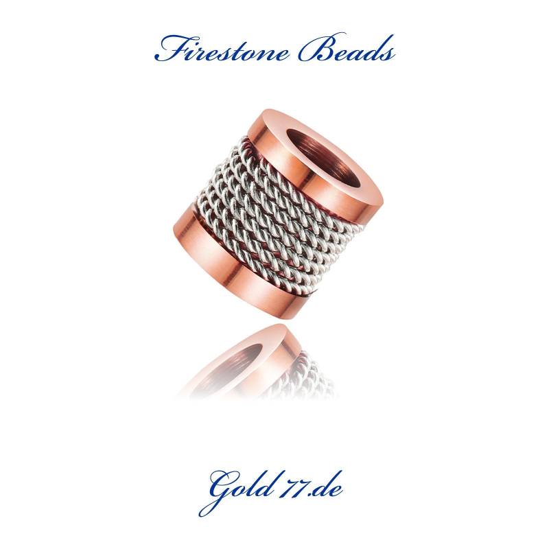 Beads Perlen Bart Perle Edelstahl Diy Metall Großloch 6mm Designperlen Cnc Firestone Nr.42 von Gold77de