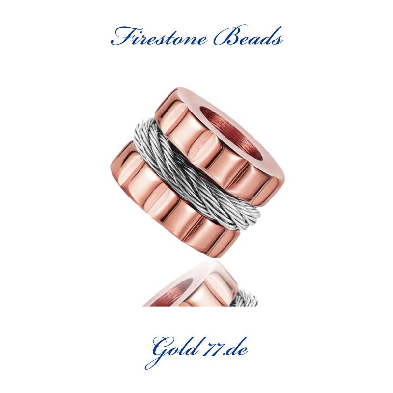 Beads Perlen Bart Perle Edelstahl Diy Metall Großloch 6mm Designperlen Cnc Firestone Nr.72 von Gold77de