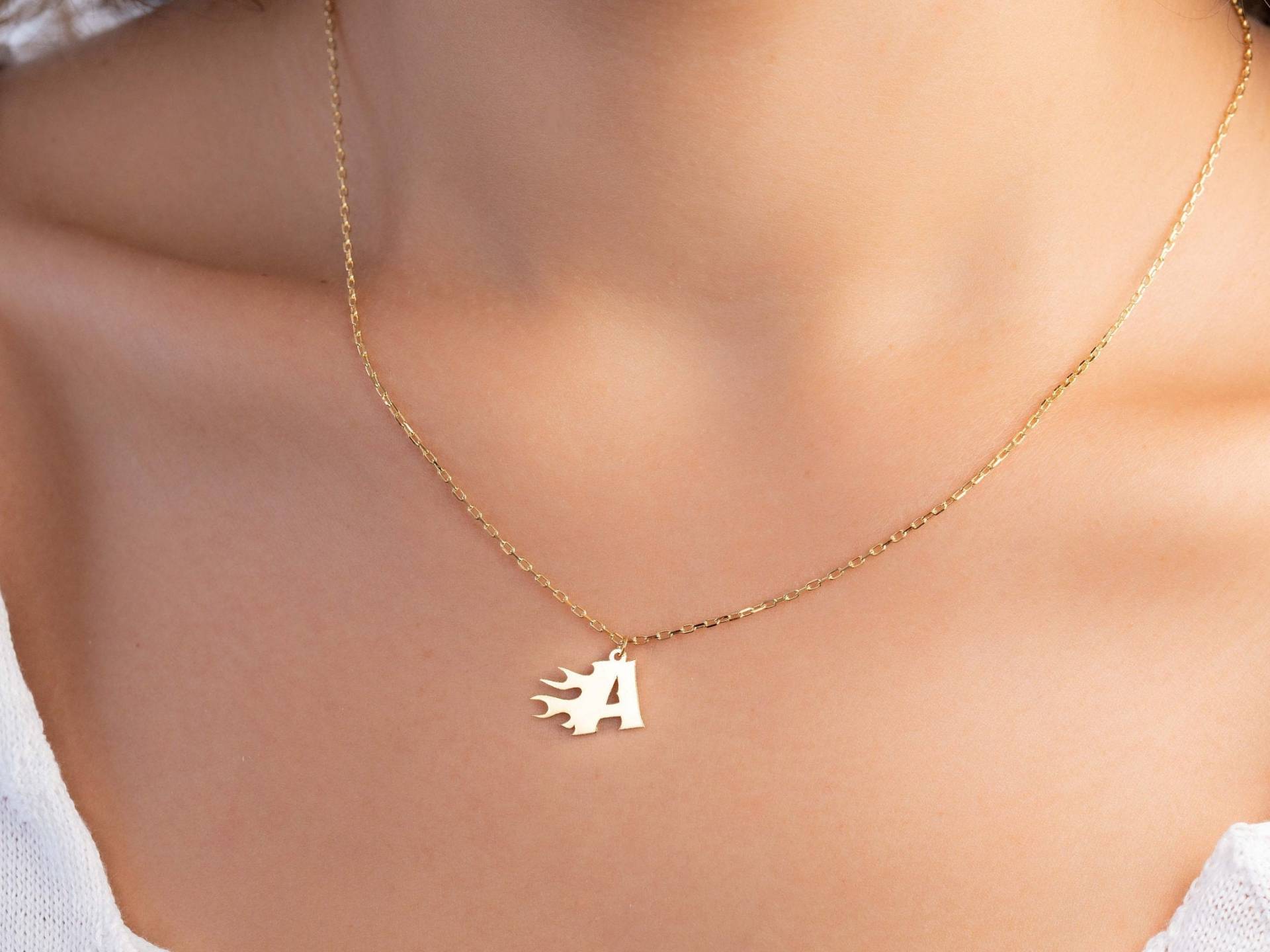 Benutzerdefinierte Buchstabe Anhänger Aus 925Er Silber von GoldAndPieces