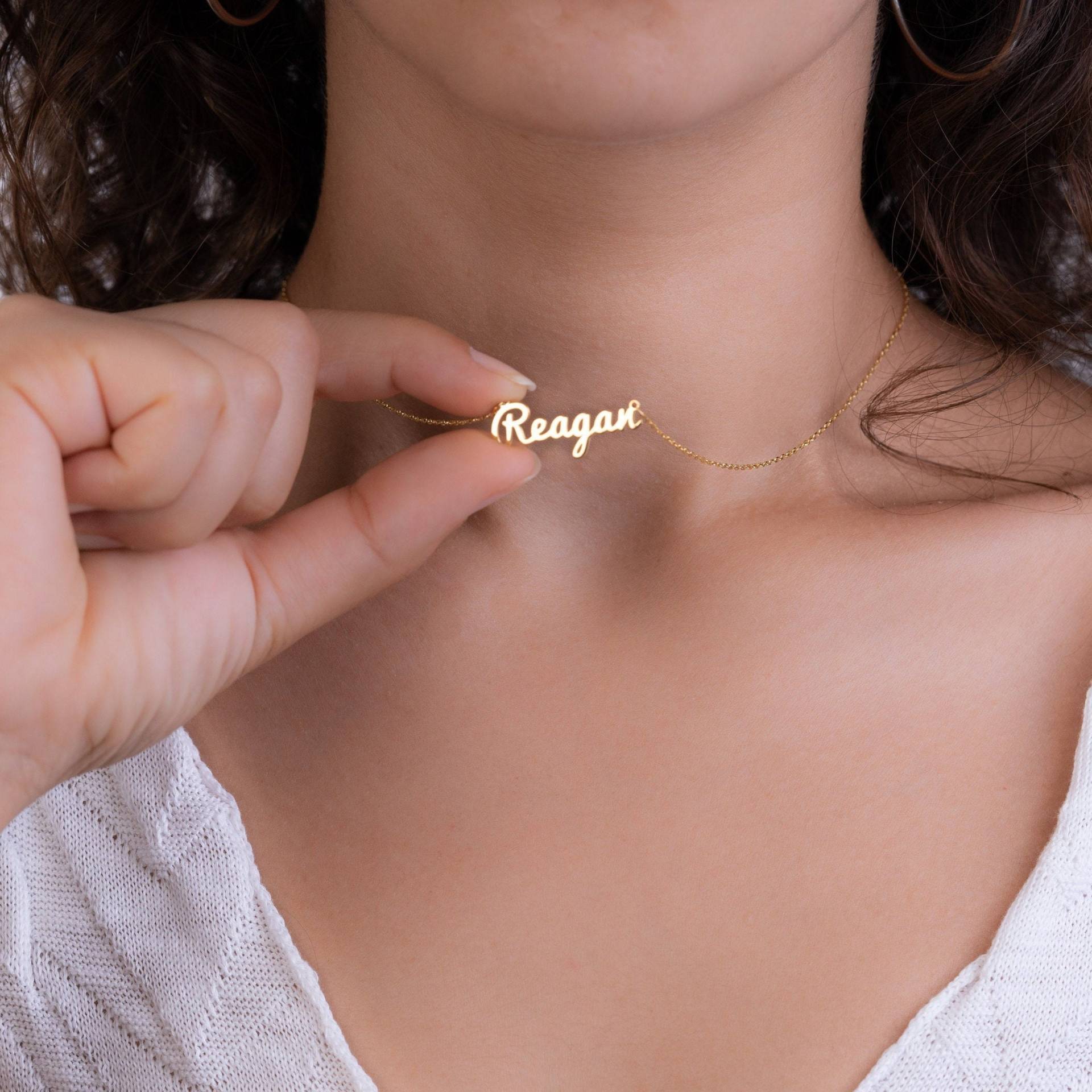 Personalisierte Halskette, Sterling Silber Schmuck von GoldAndPieces