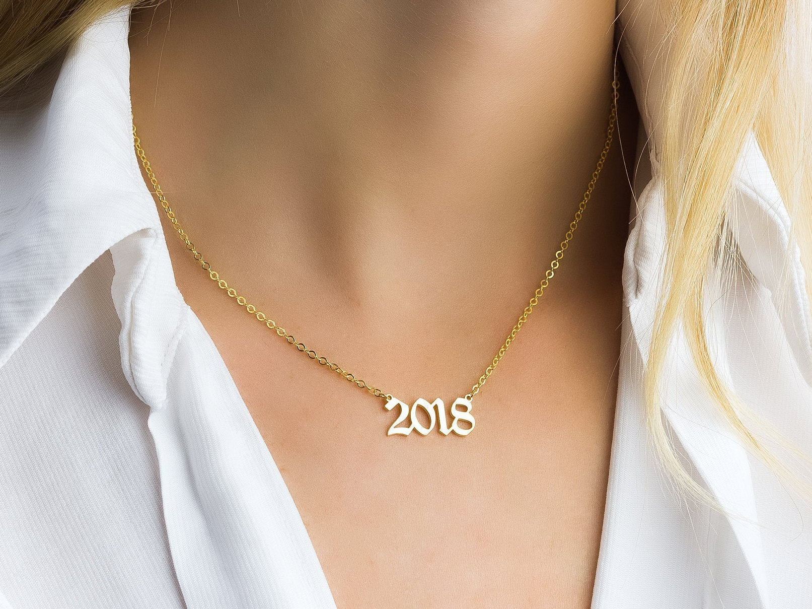 sterling Silber Alte Englisch Geburtsjahr Halskette - Individuelles Datum von GoldAndPieces