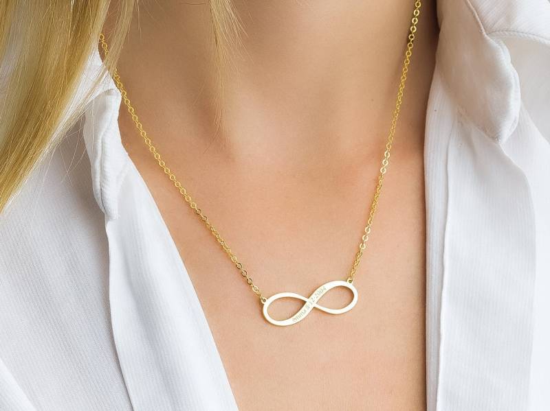 sterling Silber Infinity Halskette Personalisierte Schmuck Geschenk von GoldAndPieces